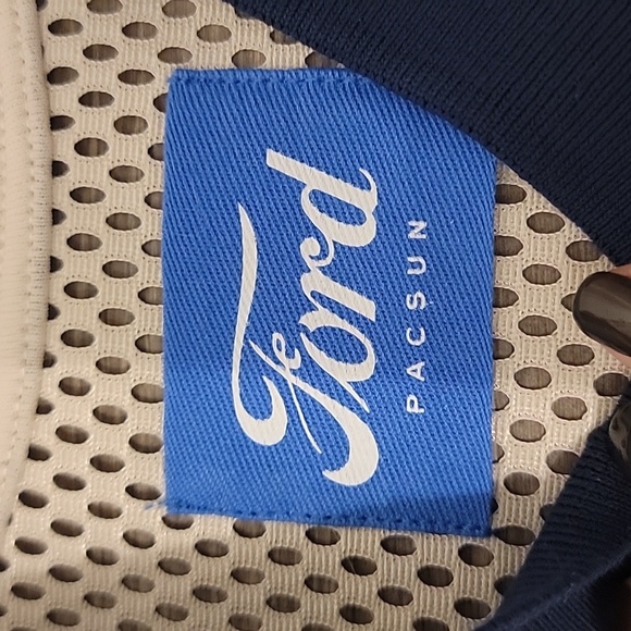 PacSun Ford Unisex Beige and Navy Mesh Jersey~Size Medium~New With Tags - Picture 6 of 6
